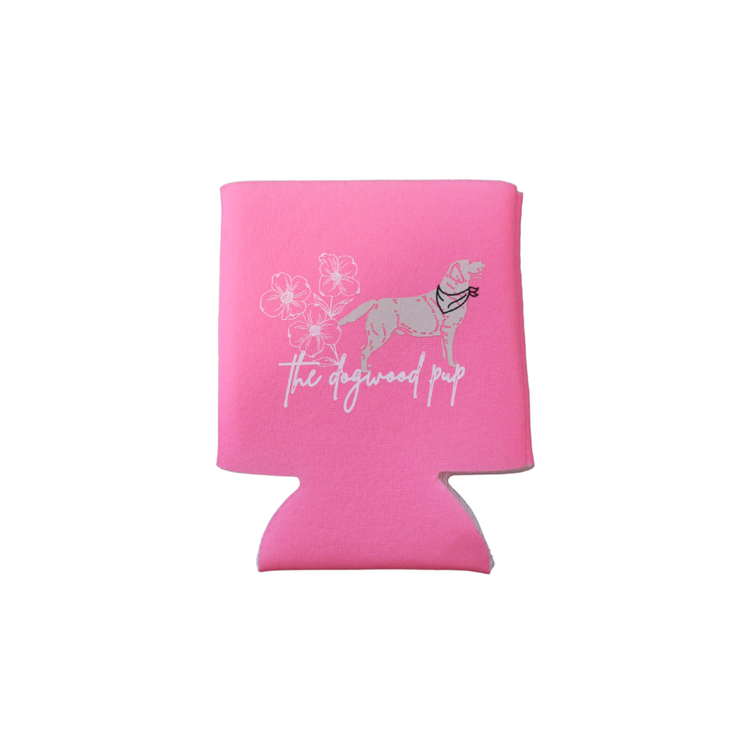The Dogwood Pup Koozies/Can Coolers - Pink