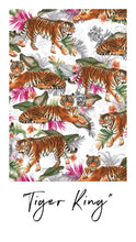 Load image into Gallery viewer, Dog Bandana: &quot;Tiger King&quot; (Tie on &amp; Over the Collar)
