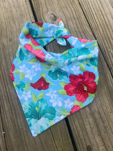 Load image into Gallery viewer, Dog Bandana: &quot;Luau&quot; (Tie on &amp; Over the Collar)
