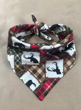 Load image into Gallery viewer, Dog Bandana: &quot;The Lodge&quot; (Tie on &amp; Over the Collar)
