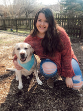 Load image into Gallery viewer, Dog Bandana: &quot;Jonah&quot; (Tie on &amp; Over the Collar)
